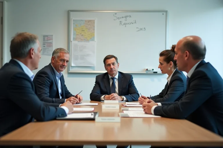 Réunion du comité disciplinaire du District de Haute-Saône autour d'une table avec documents officiels