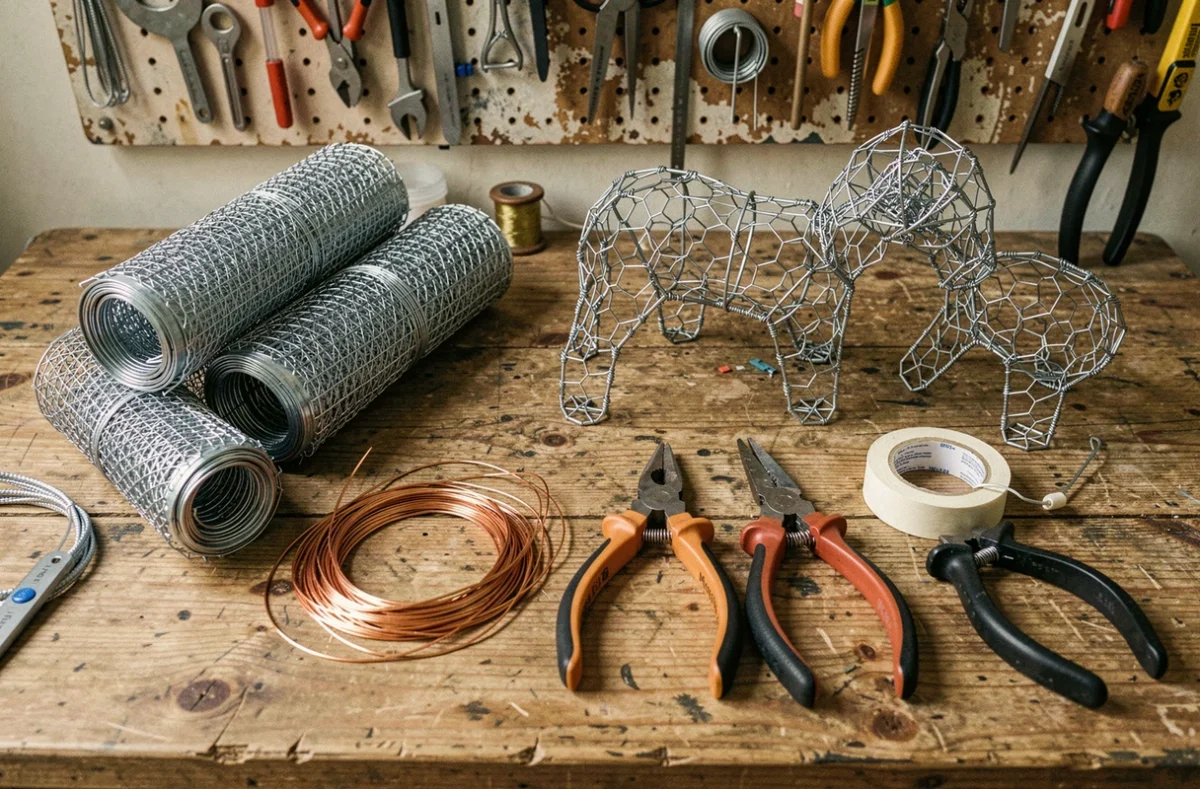 Matériaux et outils essentiels pour créer des sculptures en grillage métallique